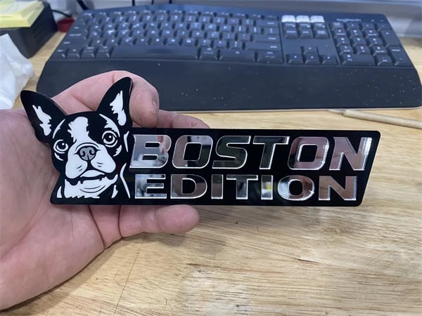 Dog Car Badge Laser Cutting Car Emblem