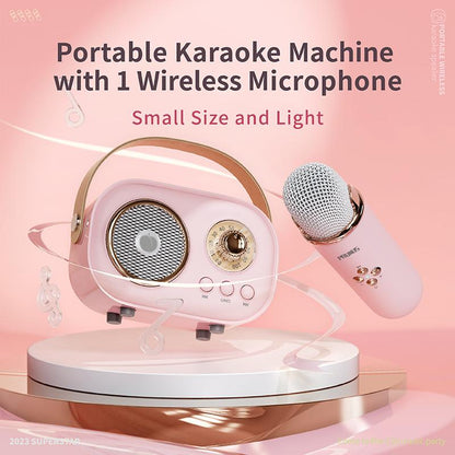 Mini Karaoke Machine Portable Bluetooth Speaker