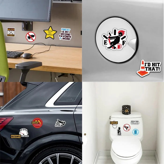 150 funny stickers for adults ，Suitable for bumpers, safety helmets, water bottles, colleagues, computers